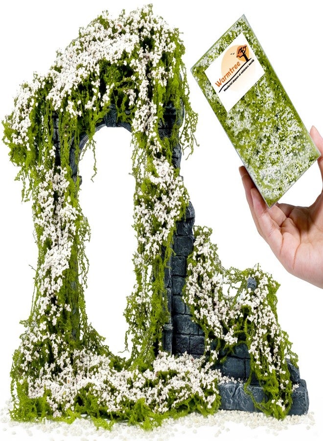 Warmtree Realistic Miniature Vines Simulation Vine Miniature Plants for DIY Mini Model Railway Fairy Garden Architecture Diorama Supplies Scenery Landscape Layout (White) - Image 1